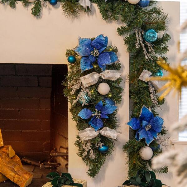 Christmas Wreath Xmas Home Door Wall Garland Flower Hanging Ornaments Decor Kits 