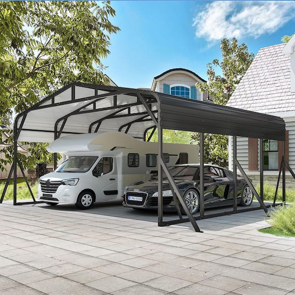 20 ft. W x 20 ft. D Metal Carport, Car Canopy and Shelter