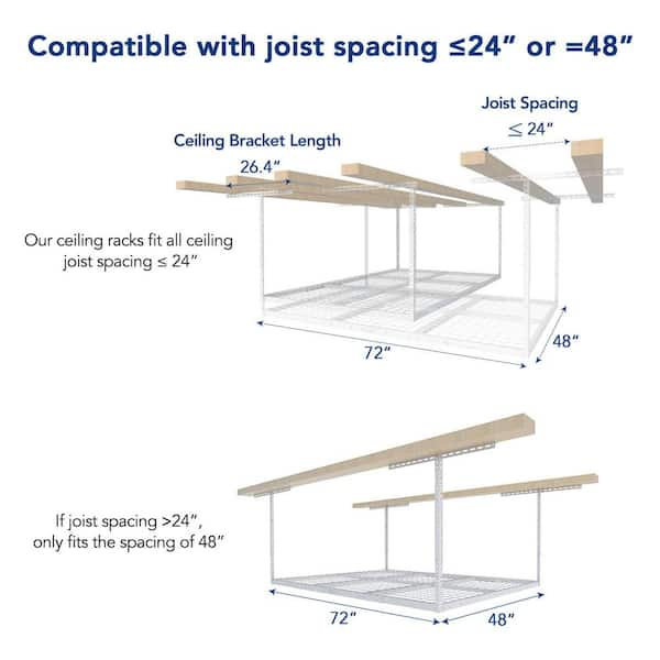 FLEXIMOUNTS Garage Shelving, 3-Tier Adjustable Shelf, 4650 lbs Weight  Capacity Storage Rack, 4-Foot Tall, Heavy Duty Industrial Metal Shelving