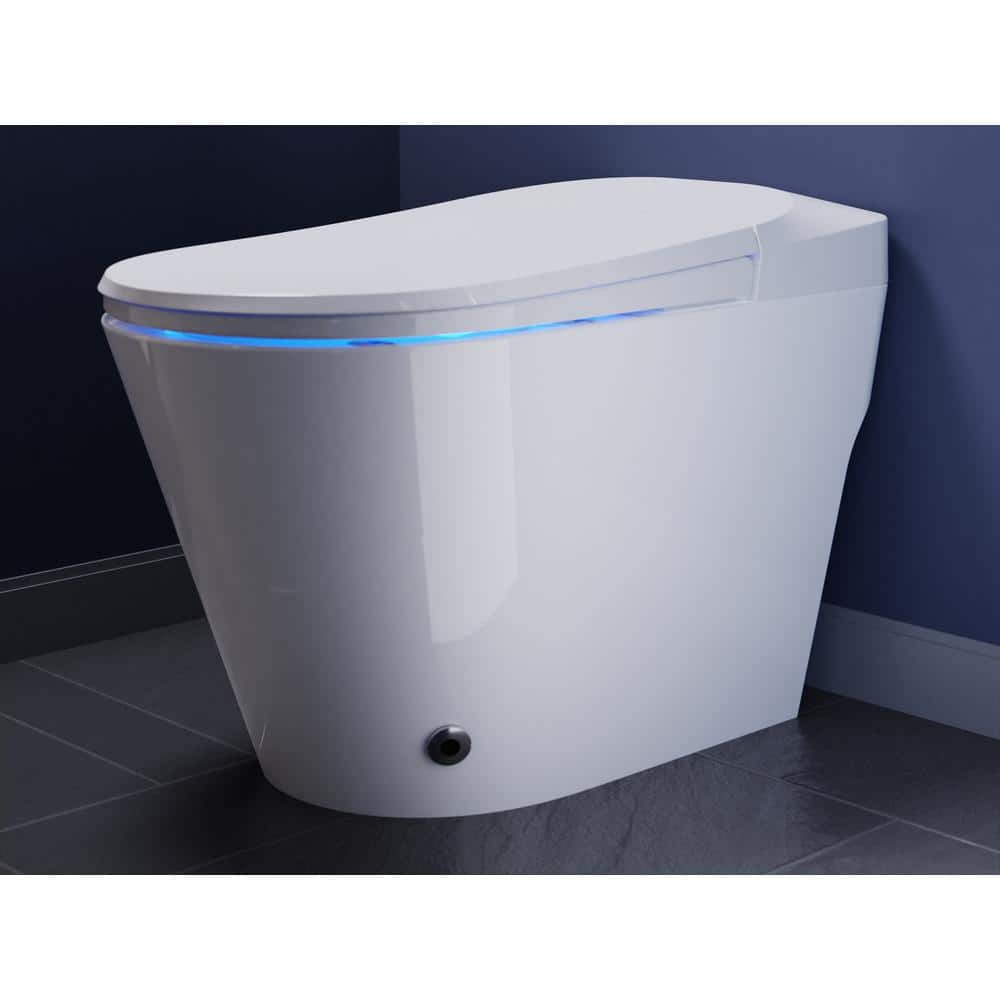 Echo White Elongated Smart Toilet Bidet with Auto Open and Flush