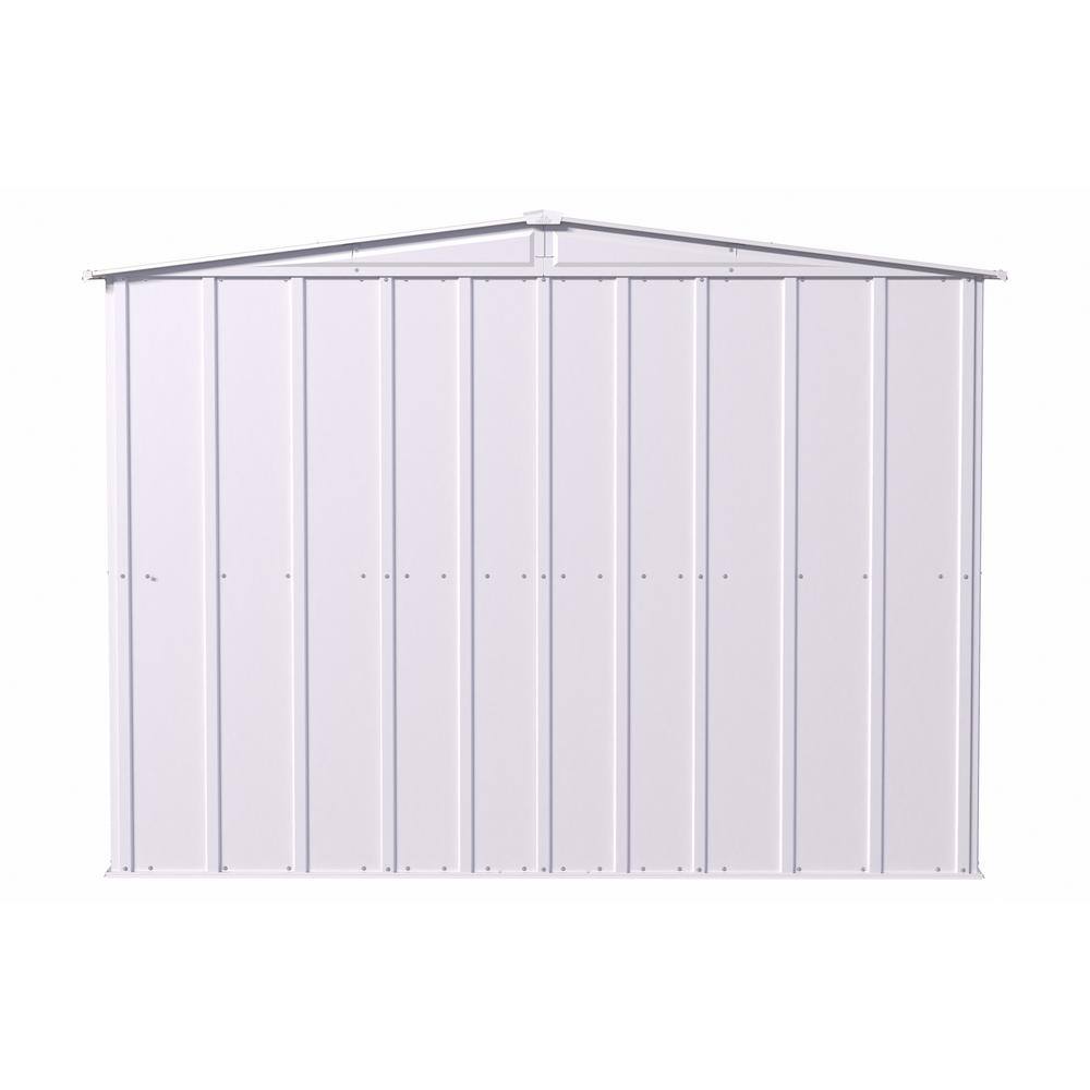 8 ft. x 8 ft. Flute Grey Steel Storage Shed with Sliding Doors