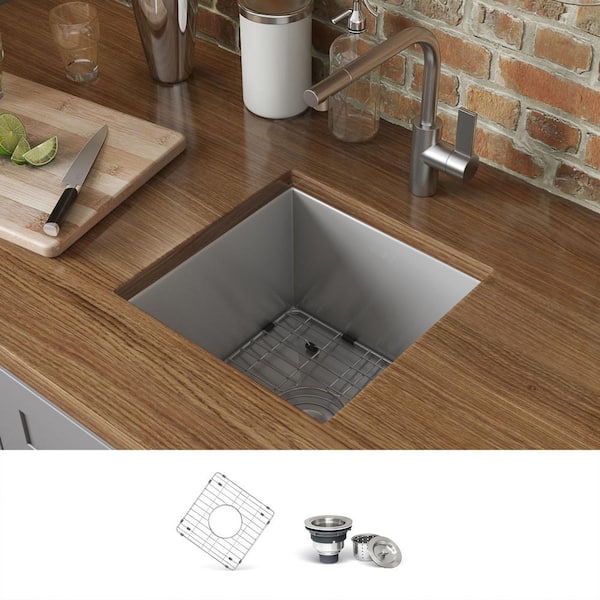 Nesta 15 in. Undermount Single Bowl 16-Gauge Stainless Steel Bar Prep Kitchen Sink