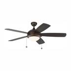 Discus Outdoor 52 in. LED Indoor/Outdoor Roman Bronze Ceiling Fan
