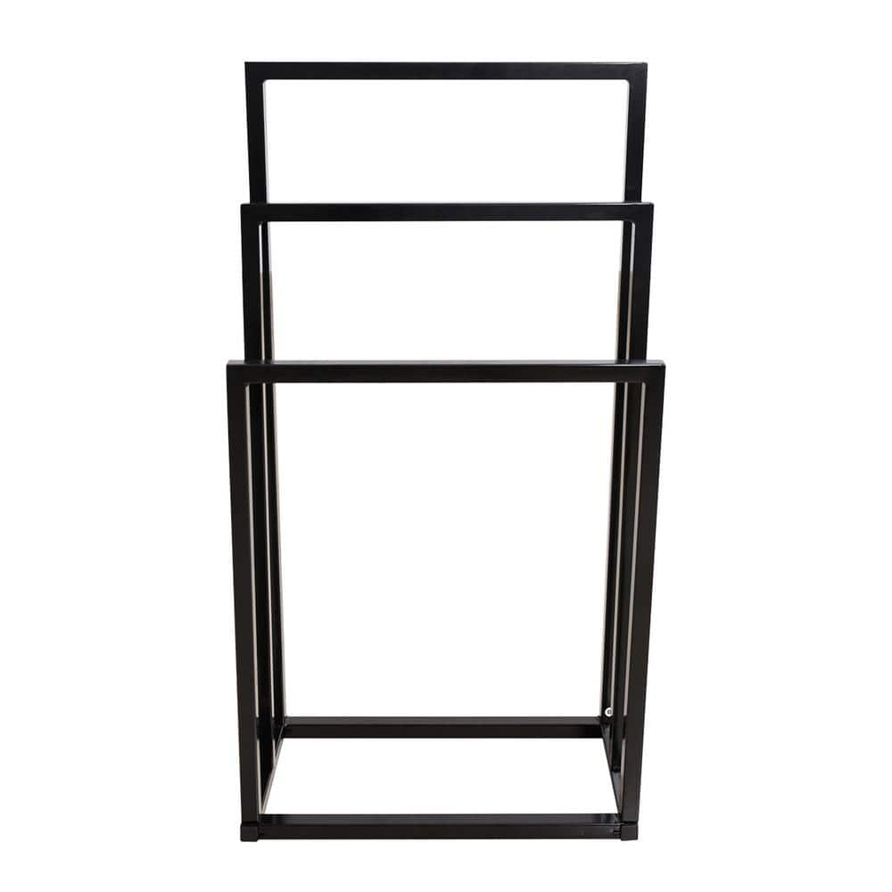 Black Metal Freestanding Rack 3-Tiers LJ3-22TR-Bl - The Home Depot