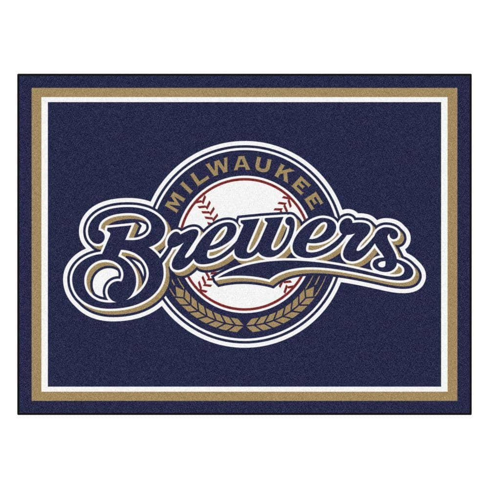 FANMATS MLB Milwaukee Brewers Blue 2 ft. x 3 ft. Area Rug 16840 - The Home  Depot