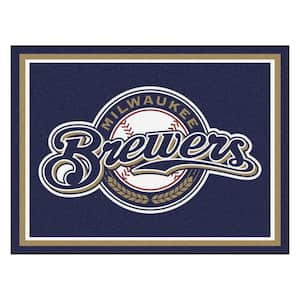 FANMATS MLB Milwaukee Brewers Gold 2 ft. x 2 ft. Round Area Rug 18141 - The  Home Depot