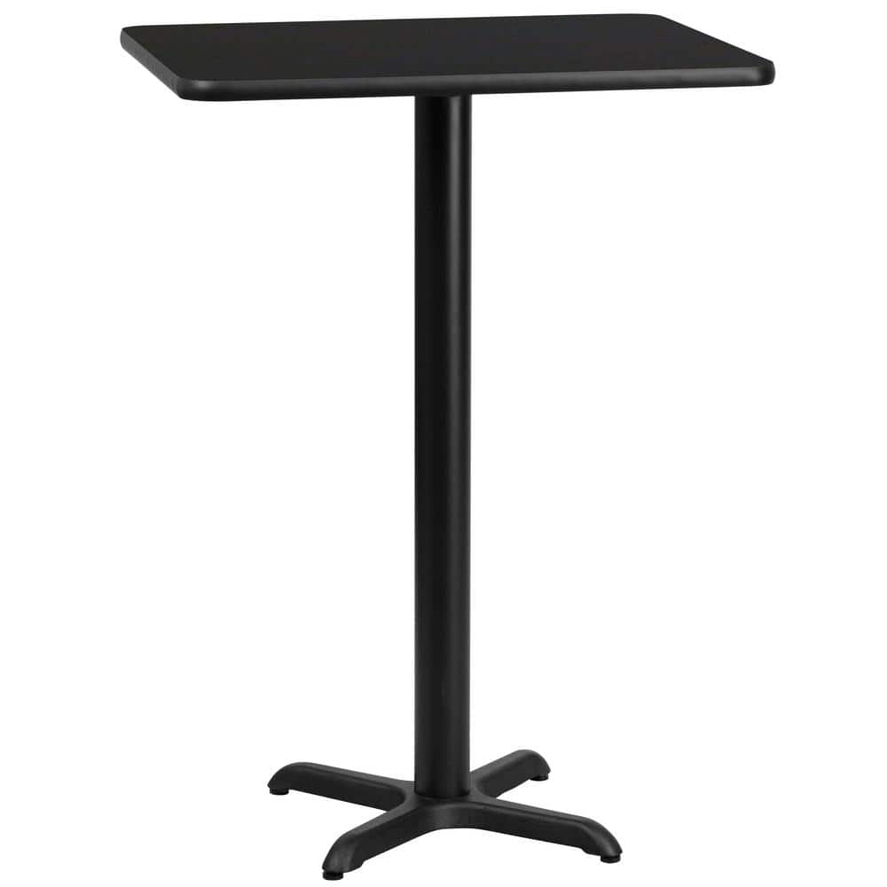 Black Laminate Extendable Rectangular Bar Height Table