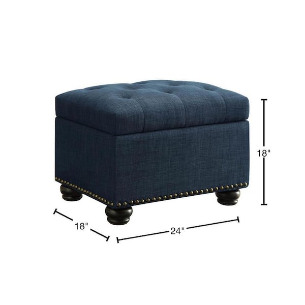 Convenience Concepts Designs4Comfort 5th Avenue Dark Blue Fabric