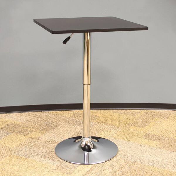 AmeriHome Classic Style 36 in. L Wood Top Square Bistro Table in Black