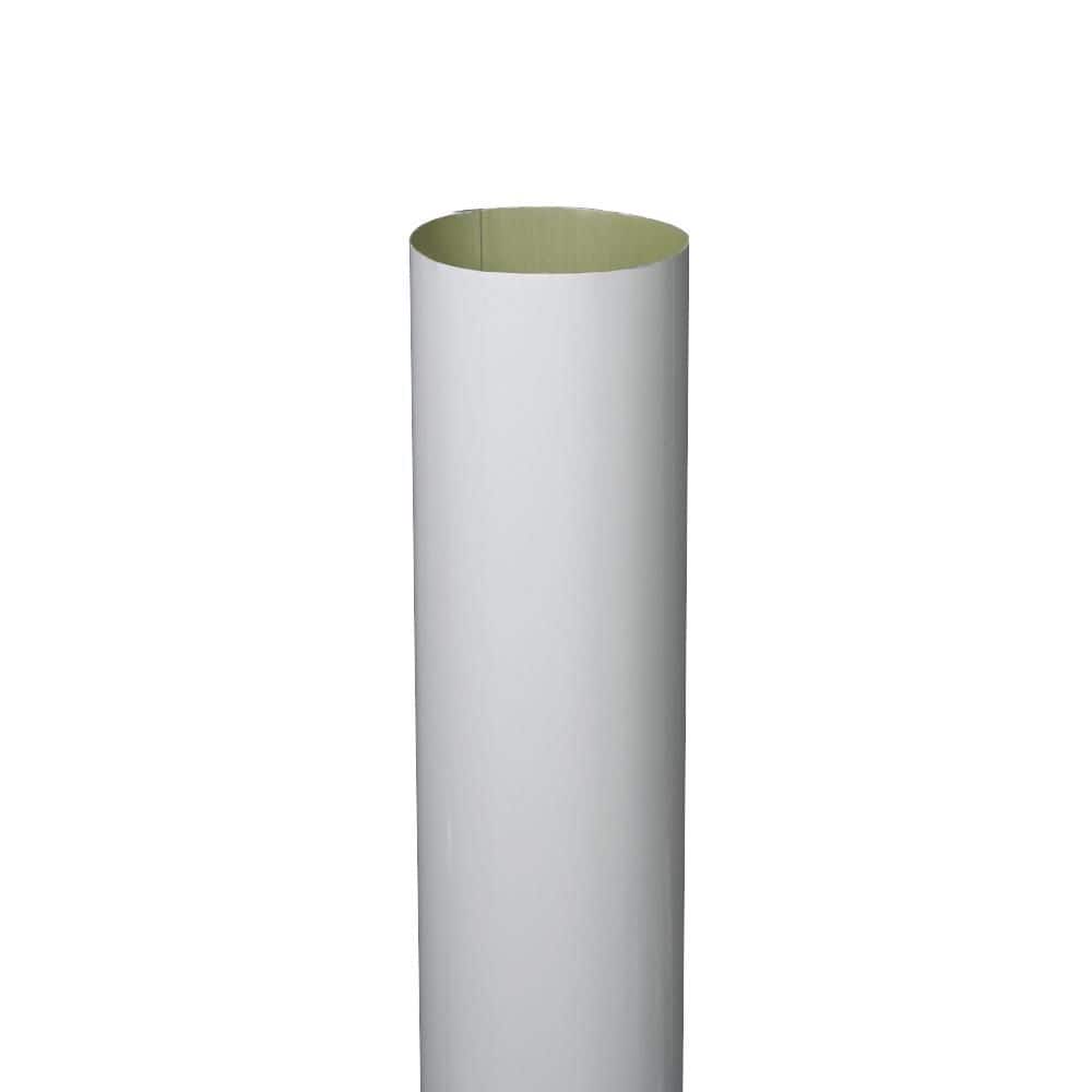 3 in. x 10 ft. White Aluminum Plain Round Downspout price history on PriceWatchPro