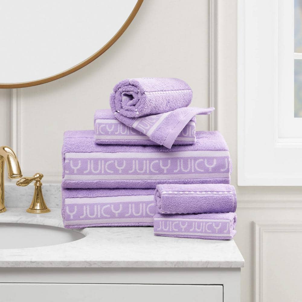 Juicy Couture Juicy Couture Luxurious Plush Stripe 6 Piece Premium Bath Towel Set