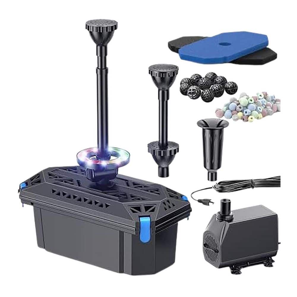 660GPH Pond Filter Fountain with Colorful LED Lights, Multi-Layer Filtration System for Outdoor Ponds Up to 2000 Gallons price history on PriceWatchPro