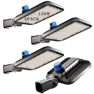 600-Watt Equivalent Integrated LED Parking Lot Area Light, 150W Slip Fit Mount Parking Lot Light with Photocell 4-Pack