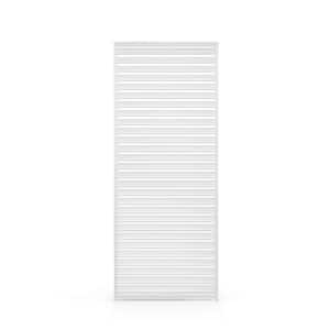 111 White Fixed 3 ft. x 7.8 ft. Aluminum Side Wall Accessory for Pergolas