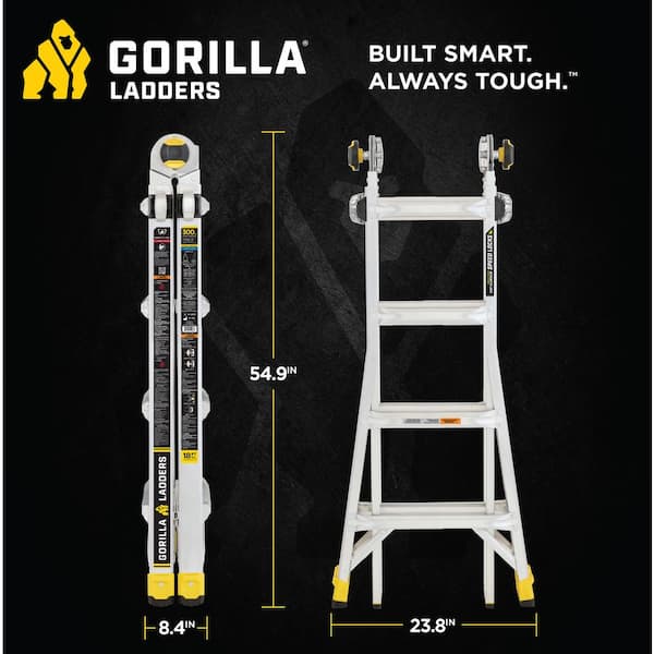 Little Giant Ladders Multi Aluminum 18-ft Reach Type 1A - 300 lbs. Capacity Telescoping Multi-Position Ladder Little Giant Ladders Multi Aluminum 18-ft Reach Type 1A - 300 lbs. Capacity Telescoping Multi-Position Ladder