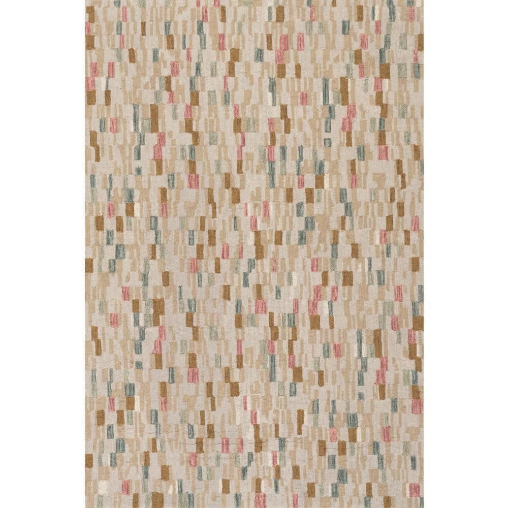 DASH & ALBERT Ashmore Hand Micro Hooked Wool Multi 5 ft. x 8 ft. Indoor ...