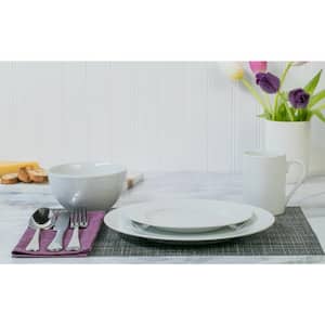 16-Piece Casual White Ceramic Dinnerware Set (Service for 4)