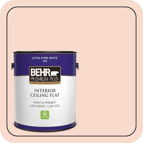 1 gal. #M190-1 Pink Sea Salt Ceiling Flat Interior Paint & Primer