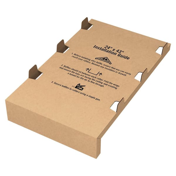 22 in. x 43 ft. Rafter Corrugated Attic Baffle (50-Pack)