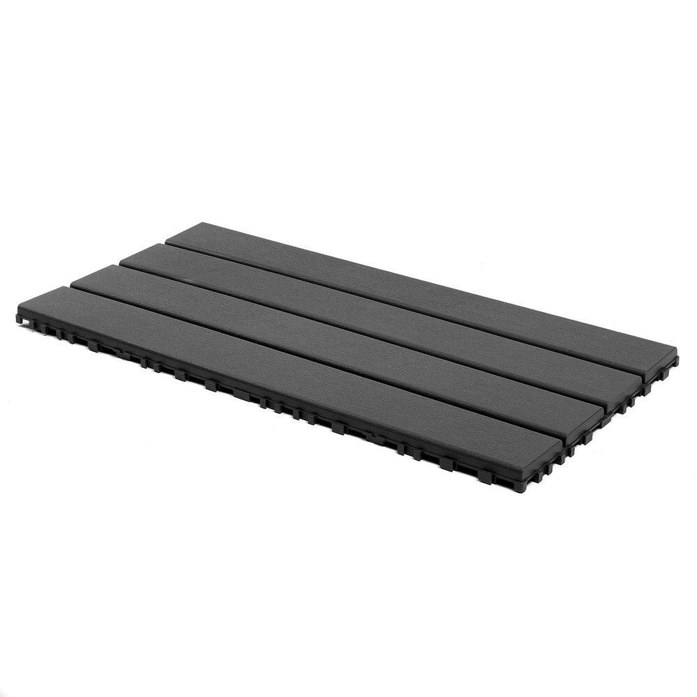 24 in. x 12 in. Outdoor Terrace Deck Tiles, DIY Interlocking Decking Floor Tiles(24-Pack), Gray price history on PriceWatchPro