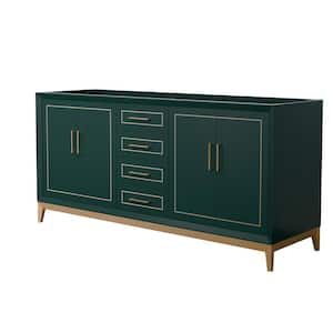 Marlena 71.75 in. W x 21.75 in. D x 34.5 in. H Double Bath Vanity Cabinet without Top in Green