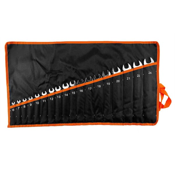 4-11 in. Chrome Vanadium Combination Wrench Set (18-Piece)