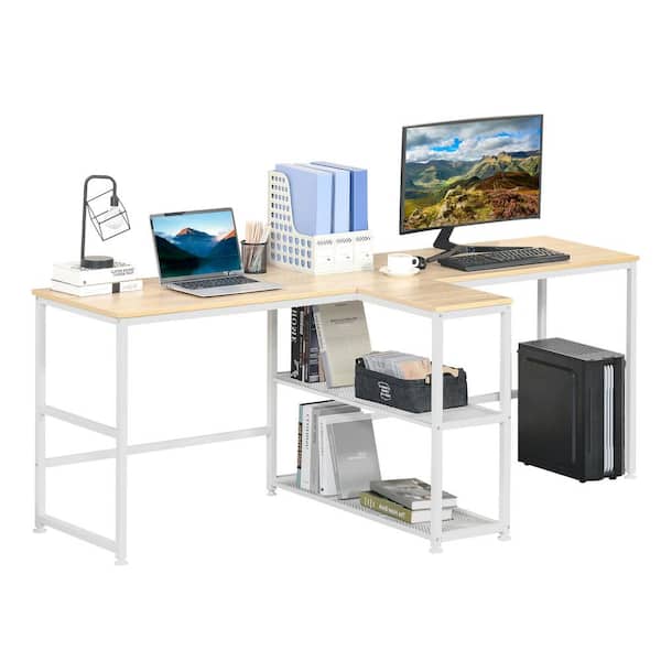2 Person Computer Desk Long Table, Long Home Office Desk For Two