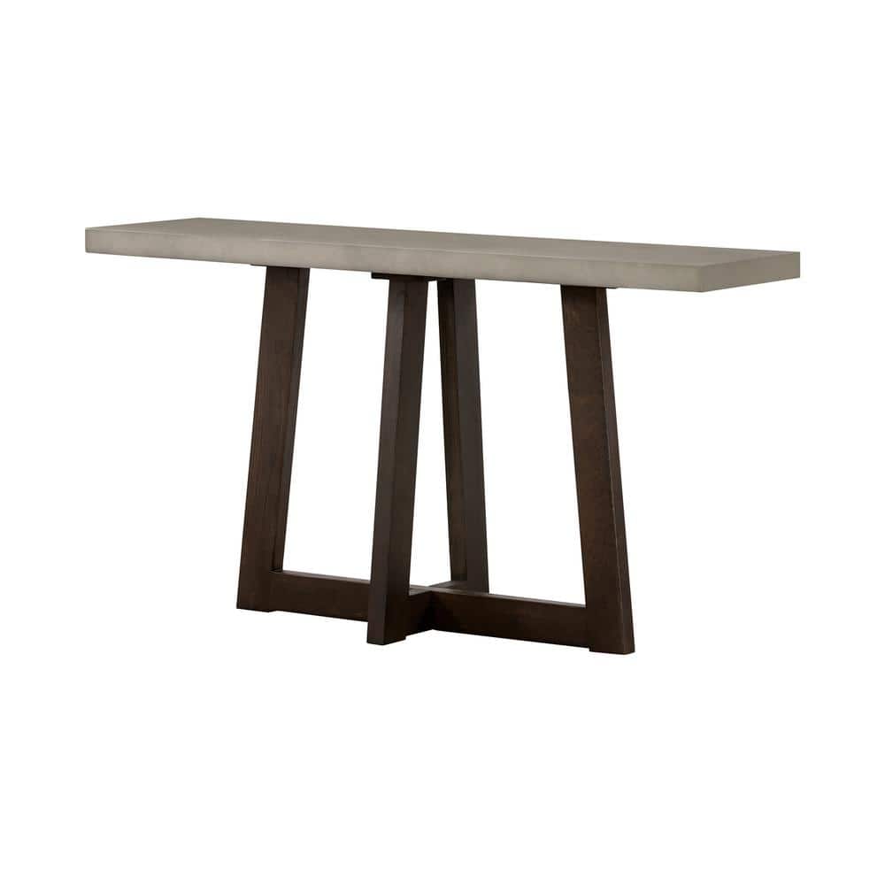 Elodie Grey Concrete and Dark Grey Oak Rectangle Console Table