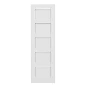 24 in. x 80 in. 5-Lite Paneled Blank Solid Core Composite Manufacture Wood White Primed Interior Door Slab