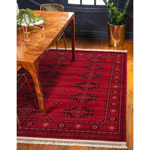 Tekke Cleveland Red 7' 0 x 10' 0 Area Rug