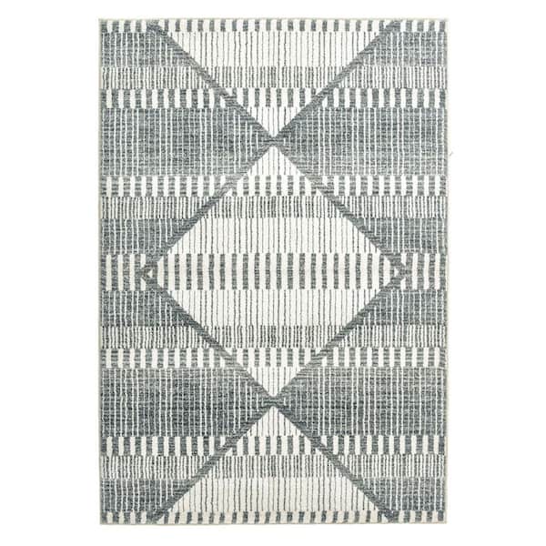 Orian Rugs Riverstone Steinway 7 ft. 10 in. x 10 ft. Cloud Grey Area Rug