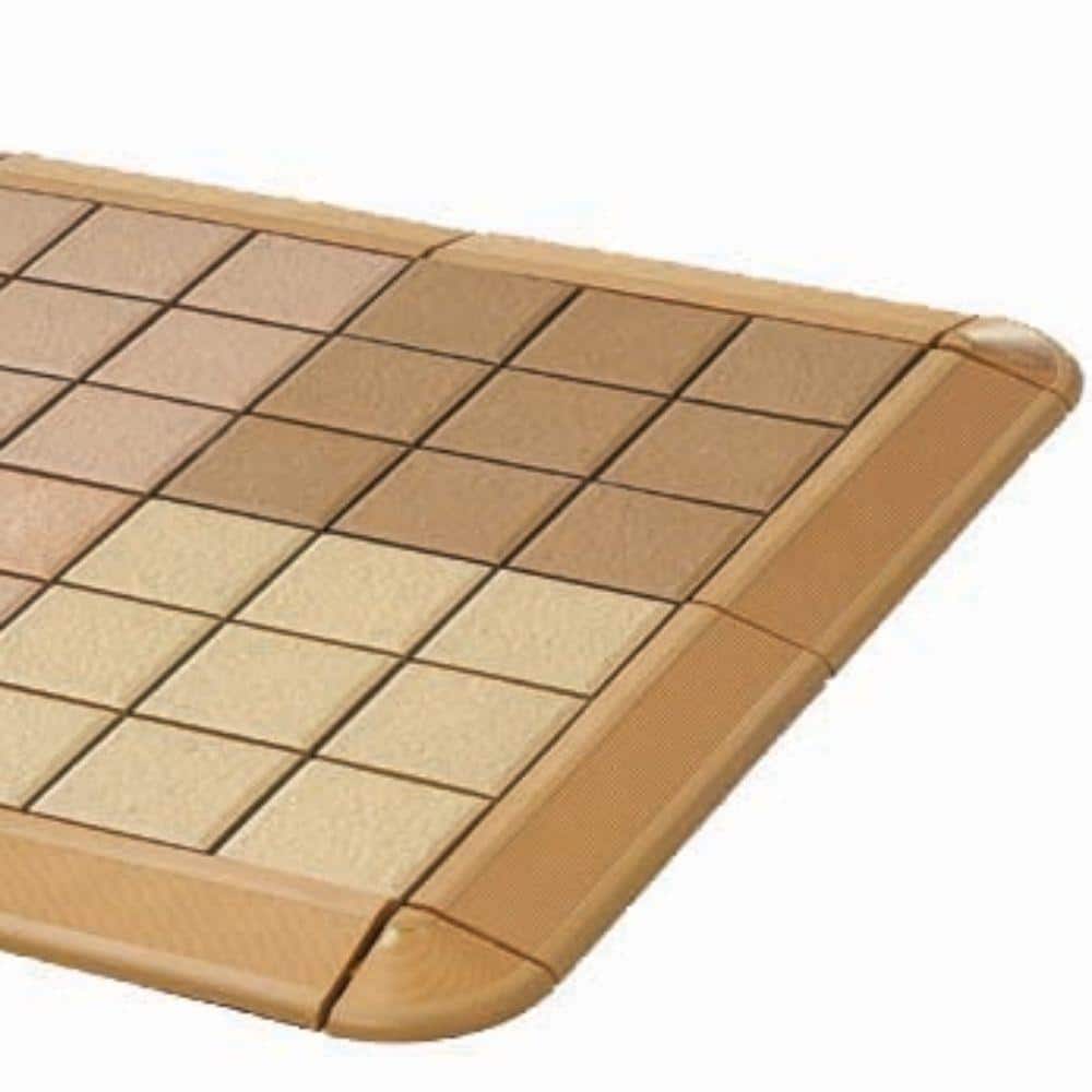 Off-White Plastic Interlocking Deck Tile Kit with Edges