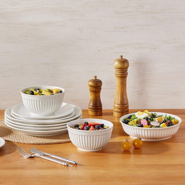 Delling Appetizer Plates Set - Porcelain 7 Inch White Dessert Plates