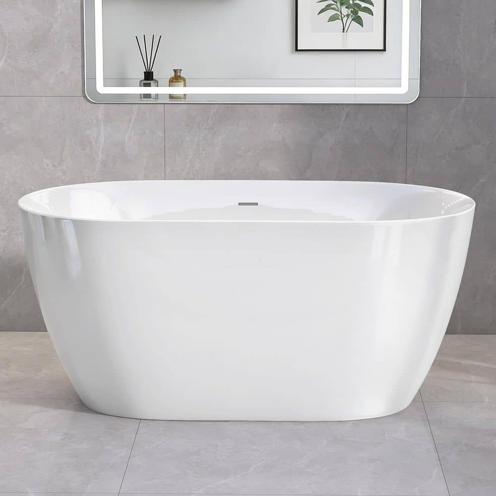 Getpro Bliss 47 in. x 27.5 in. Acrylic Freestanding Soaking