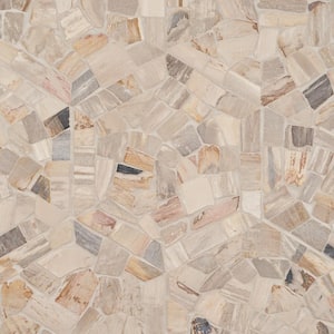 Dixiewood Hexagon Brown 10 in. x 10 in. Marble Floor and Wall Mosaic Tile (0.63 sq. ft./Each)
