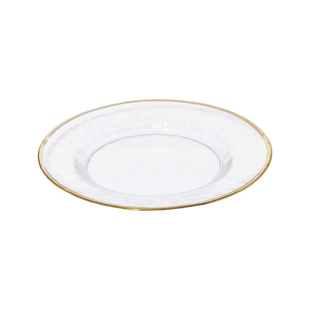 Harp Clear Salad Plate with Gold Trim Plates Home & Living