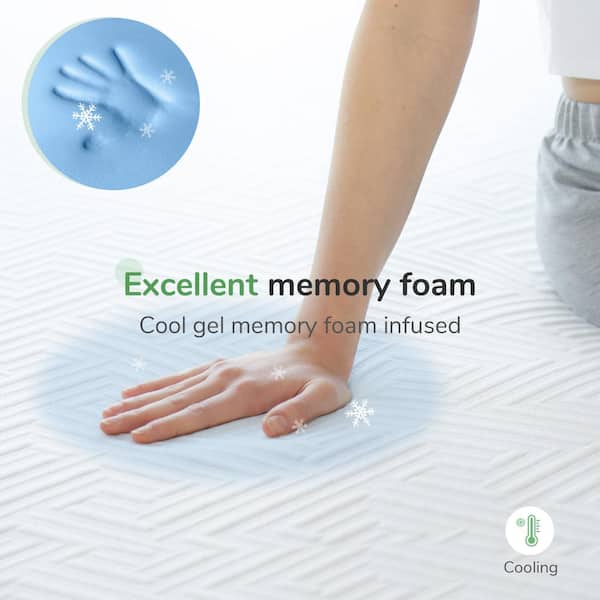 8 in. Adjustable firmness Support Cooling Gel Memory Foam Tight Top Twin Mattress Breathable and Hypoallergenic