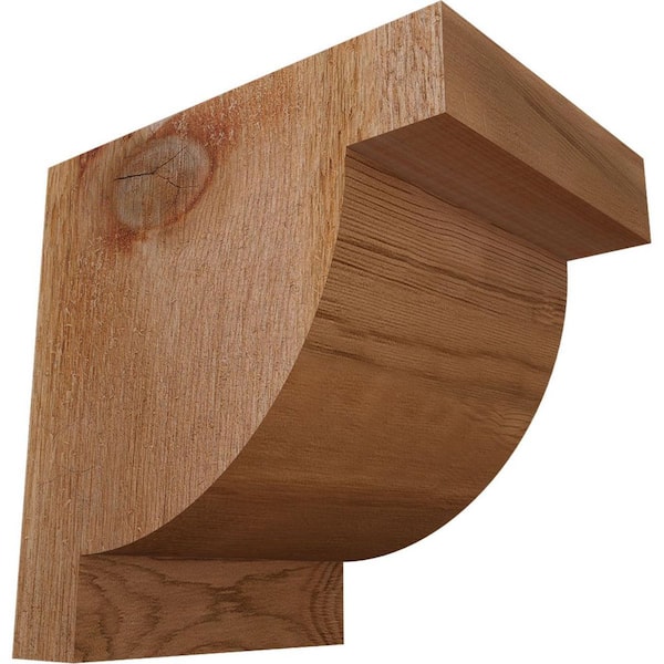 Ekena Millwork 6 in. x 8 in. x 8 in. Western Red Cedar Alpine Rough Sawn Corbel