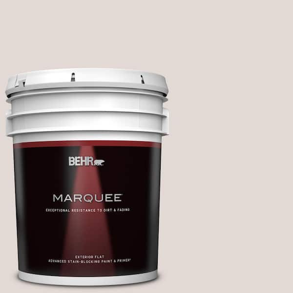 BEHR MARQUEE 5 gal. #PPL-63 Hint of Mauve Flat Exterior Paint & Primer