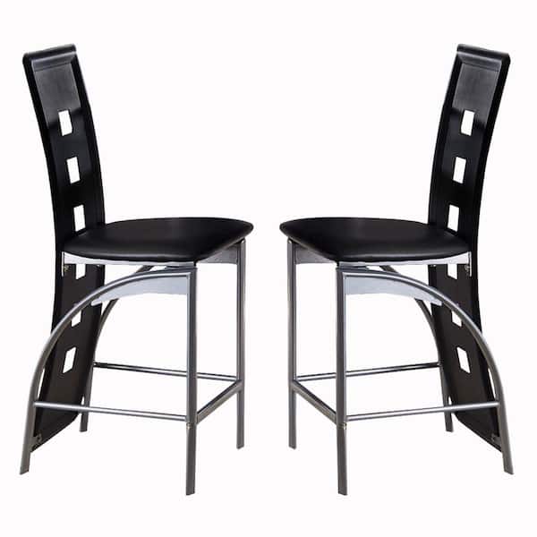 Bi Cast Vinyl Counter Height Chair, Cut Out Back Dining Chairs