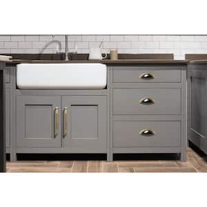 Elgin 2-1/2 in. Center-to-Center Polished Gold Bin Cabinet Pull