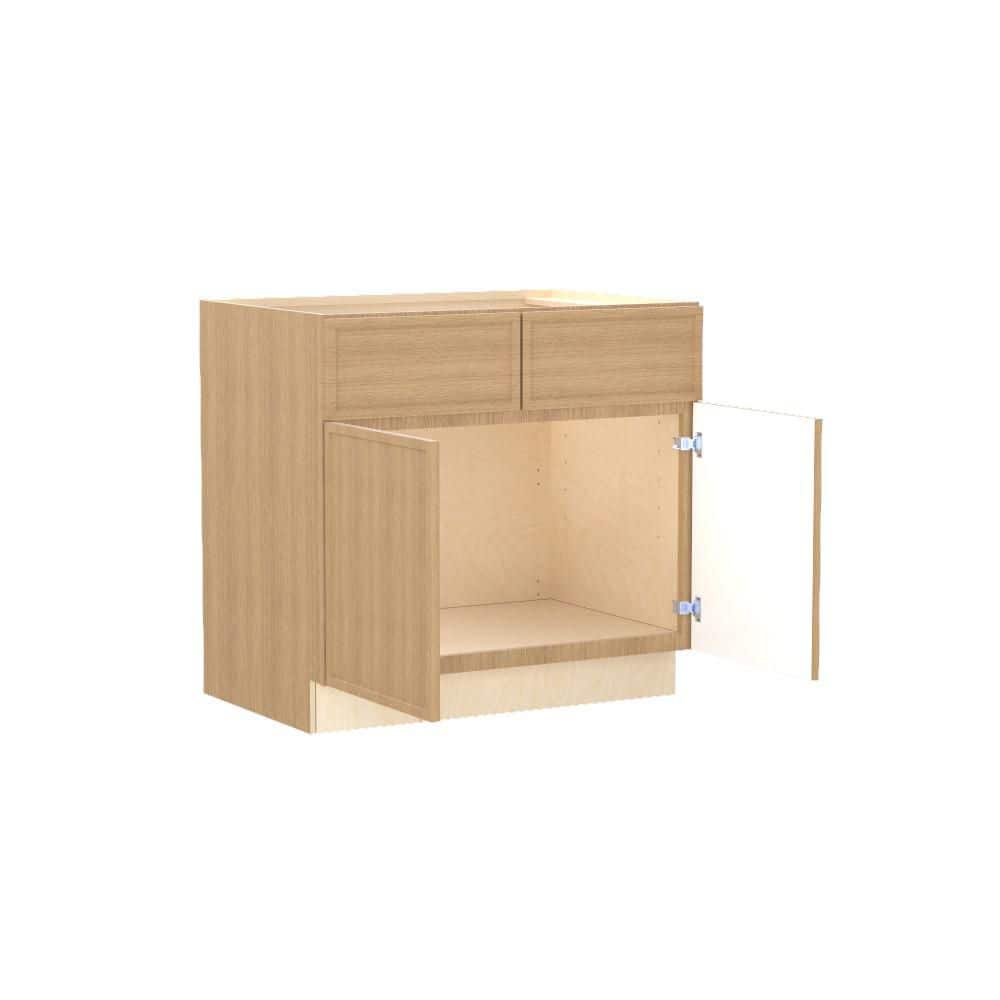 Franklin 36 in. W x 24 in. D x 34.5 in. H Assembled Plywood Sink Base Kitchen Cabinet in Vanguard Oak with Soft Close price history on PriceWatchPro