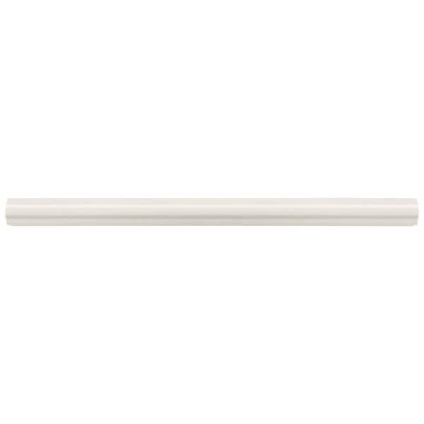 Jeffrey Court Royal Cream .75 in. x 12 in. Glossy Ceramic Wall Pencil Tile (1 Linear Foot)
