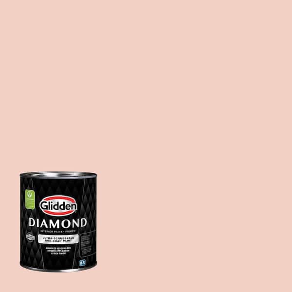 Glidden Diamond 1 qt. #PPG1063-3 Pale Coral Eggshell Interior Paint with Primer