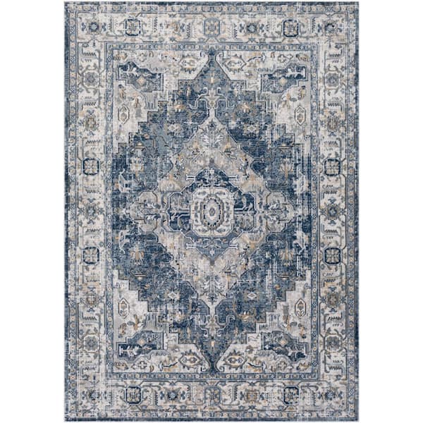 Gilboa Dark Blue 9 ft. x 12 ft. Indoor Area Rug