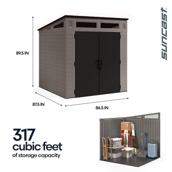 Suncast Modernist 7 ft. W x 7 ft. D Plastic Resin Storage Shed