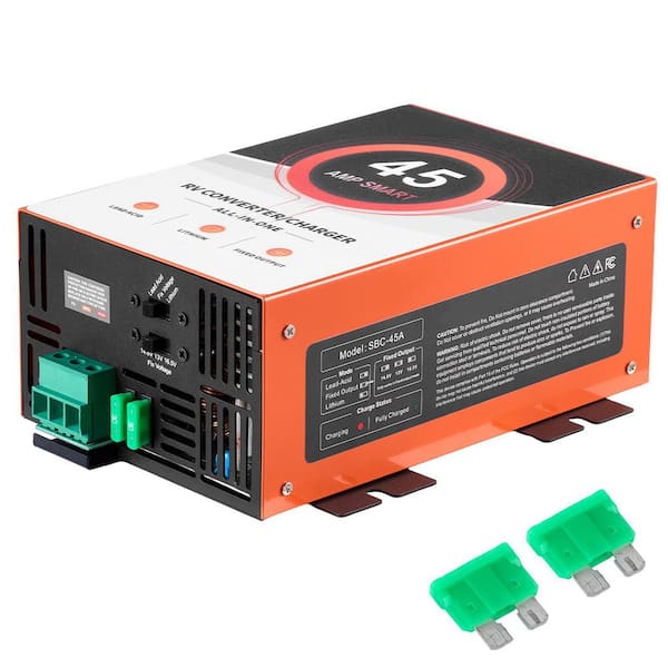 RV Power Converter, 45 Amp, 110V AC to 12V DC RV Converter Battery Charger, Multi Stage Smart Charging, 13V-16. 5V Range