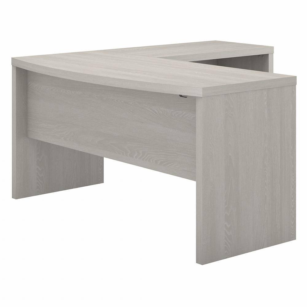 Gray Sand L-Shaped Wood Home Office Desk