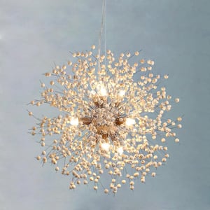 Calzada 9-Light Firework Sputnik Sphere Chandelier Rustic Dandelion Pendant Lighting for Living Room Dining Room Kitchen