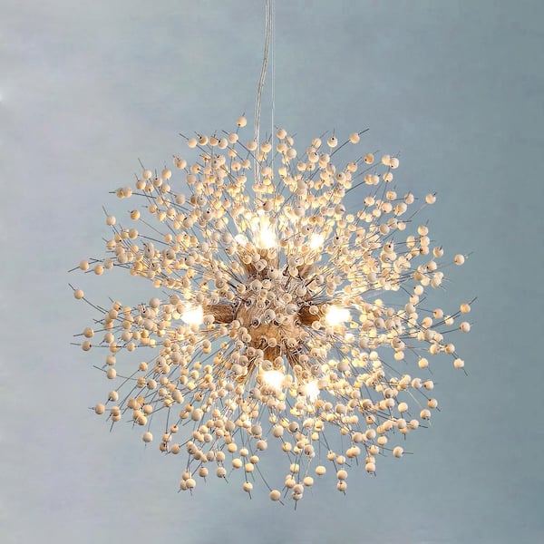 EDISLIVE Calzada 9-Light Firework Sputnik Sphere Chandelier Rustic Dandelion Pendant Lighting for Living Room Dining Room Kitchen